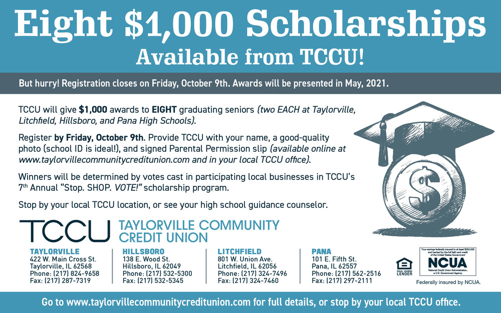 $1000 SCHOLARSHIP AVAILABLE FROM TCCU | Litchfield High School