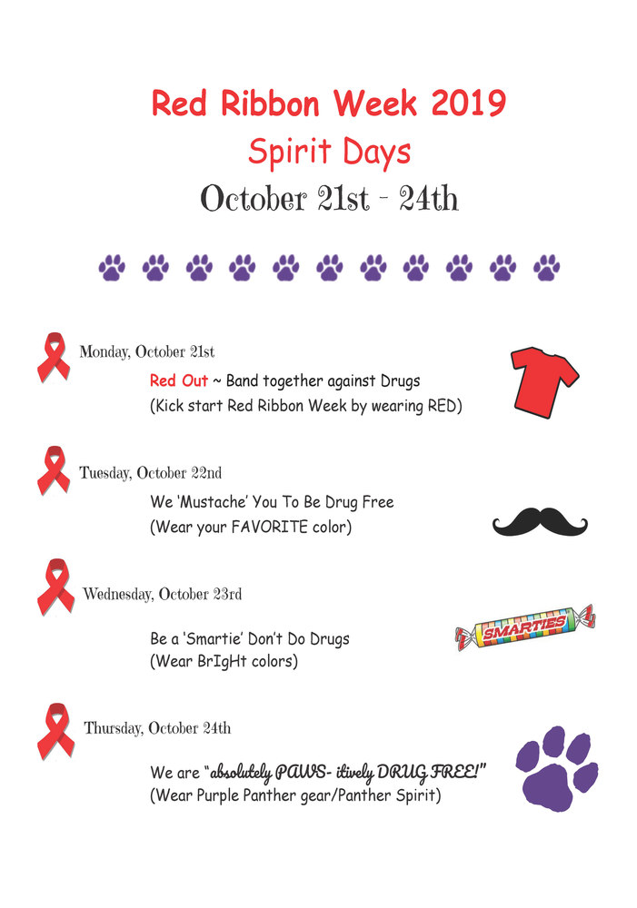 Red Ribbon Week 2019 Ida J. Russell Elementary