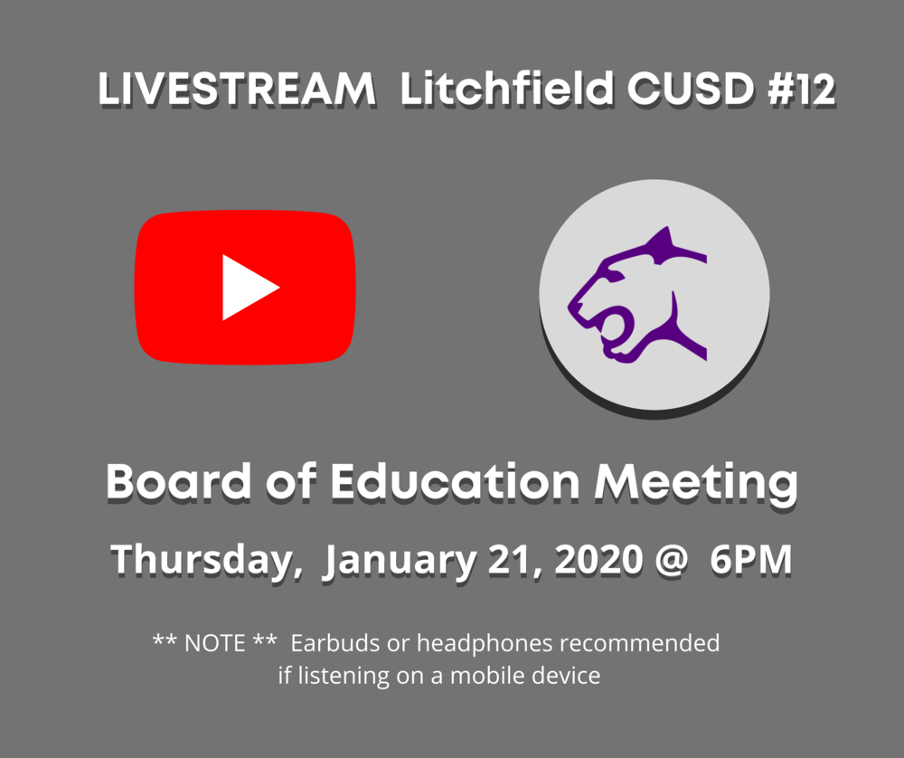 Livestream Board of Education Meeting January 21, 2020 @ 6PM