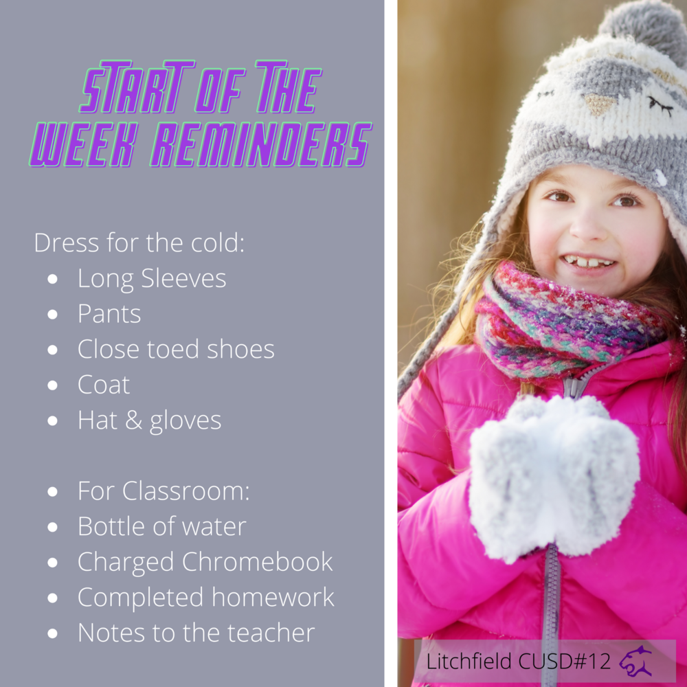 Start of the Week Reminders