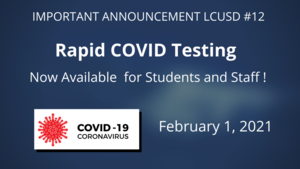 Rapid COVID Testing Now Available for Students and Staff