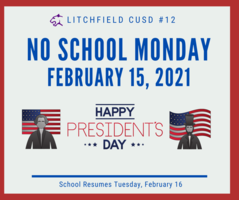 No School Monday February 15, 2021
