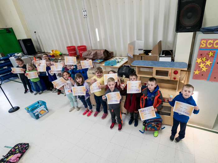 1st Trimester Kindergarten perfect attendance award winners!