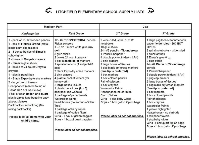 Pre-K School Supply List - P.S. 211 School Supply Lists - Elm Tree  Elementary School
